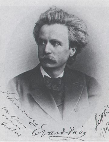 A signed photograph from Edvard Grieg (1843-1907), dating from 1891