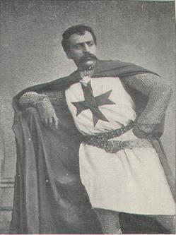 Eugène Oudin (1858–1894) as the knight Templar Gilbert in Sir Arthur Sullivan's opera "Ivanhoe"